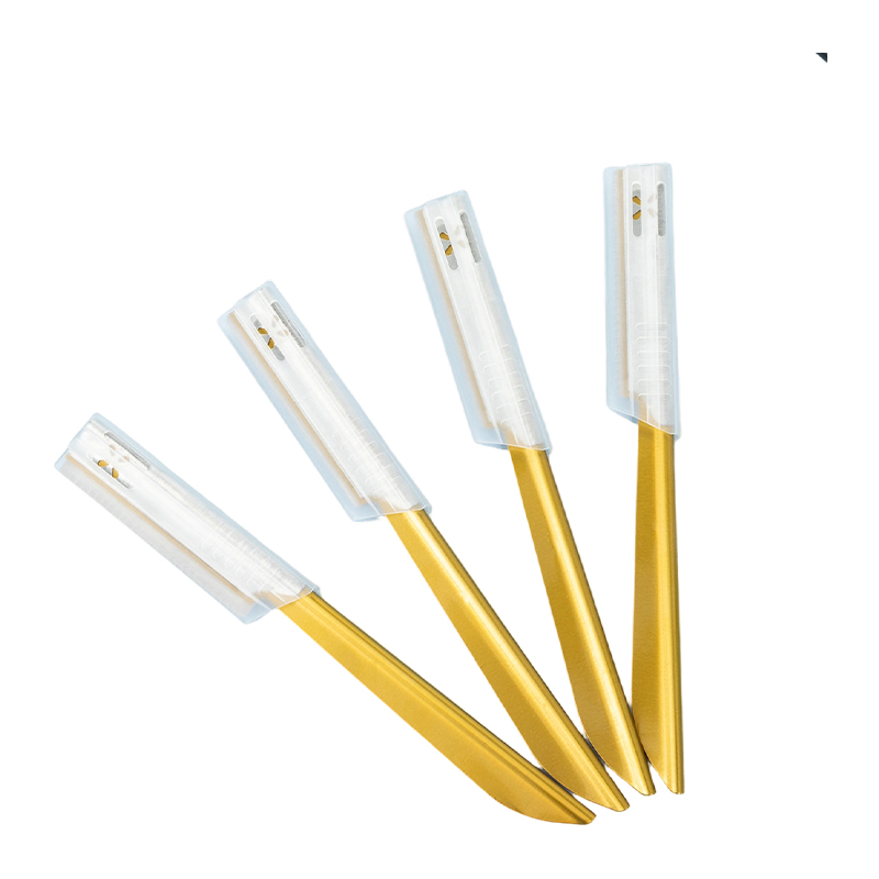 Øjenbryn og ansigtstrimmer barberkniv med skridsikkert greb