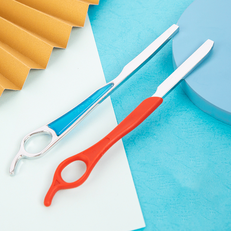 Hårklipperkniv Lige barberkniv i rustfrit stål (plastikhåndtag)