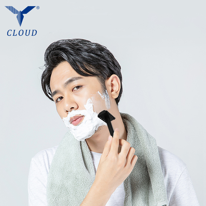 Rejse Bærbar 74 Blade Plastic T-formet barbermaskine