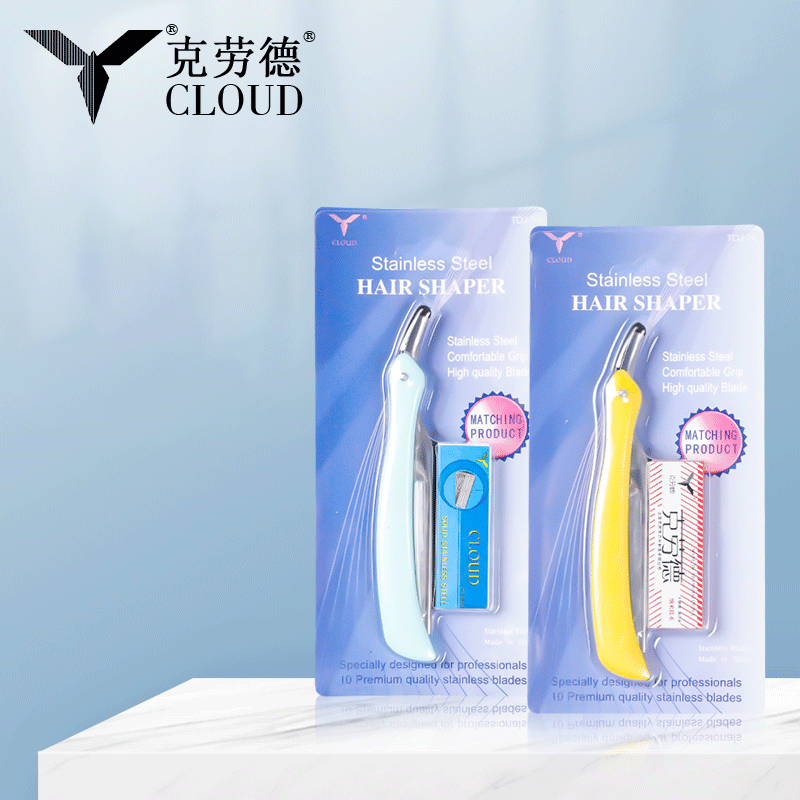 Komfortabelt greb i rustfrit stål til barberkniv med 77 knivblade