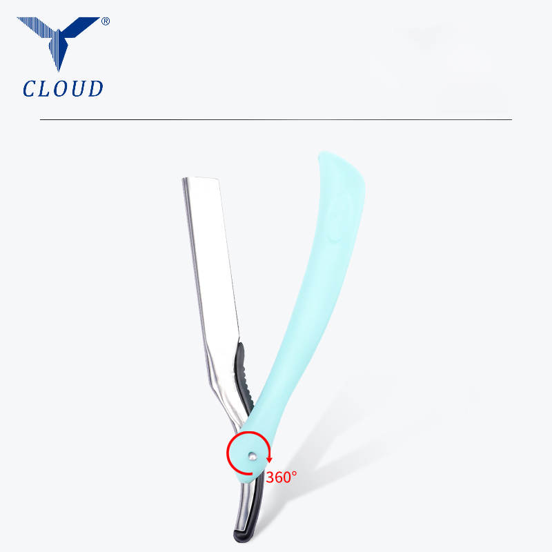 Komfortabelt greb i rustfrit stål til barberkniv med 77 knivblade