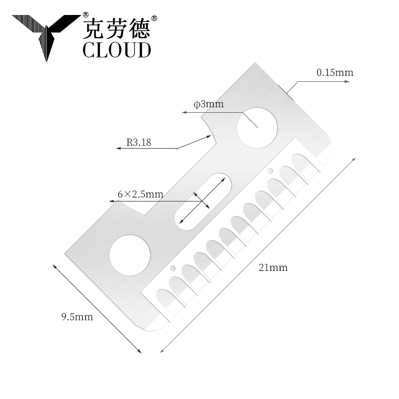 Enkeltsidede skærende rustfrit stål øjenbryns barberblade