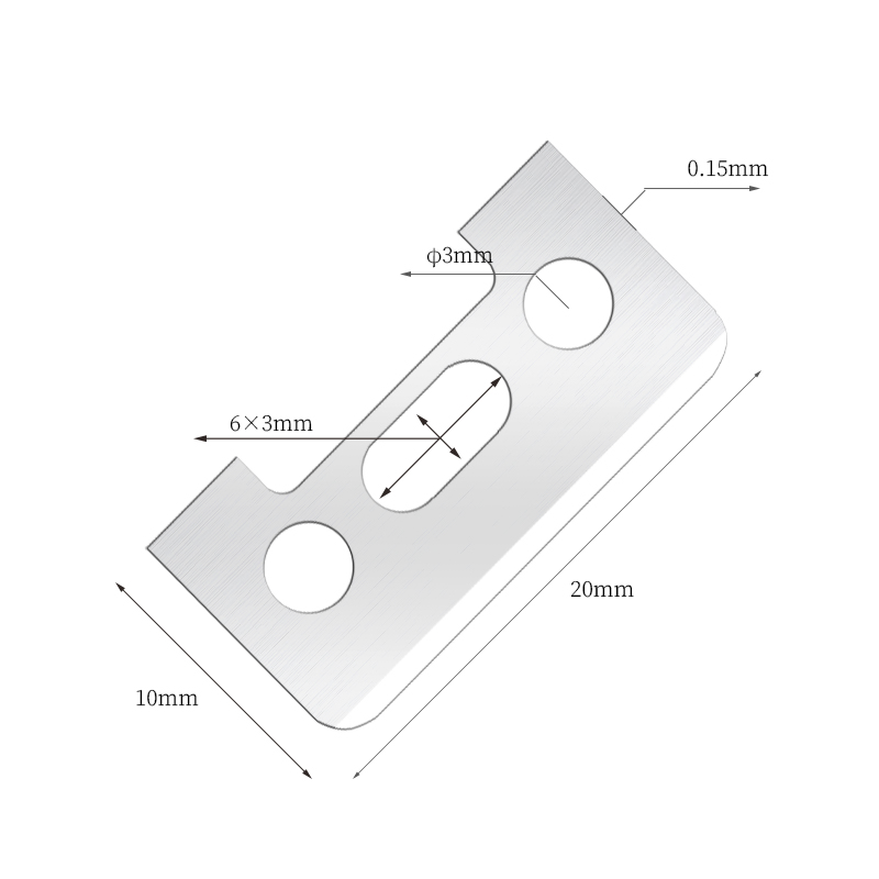 Enkeltsidede skærende rustfrit stål øjenbryns barberblade