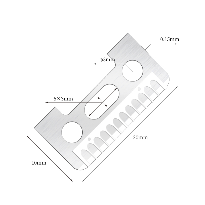 Enkeltsidede skærende rustfrit stål øjenbryns barberblade