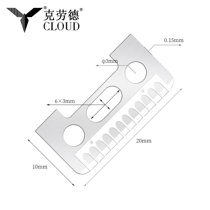 Enkeltsidede skærende rustfrit stål øjenbryns barberblade