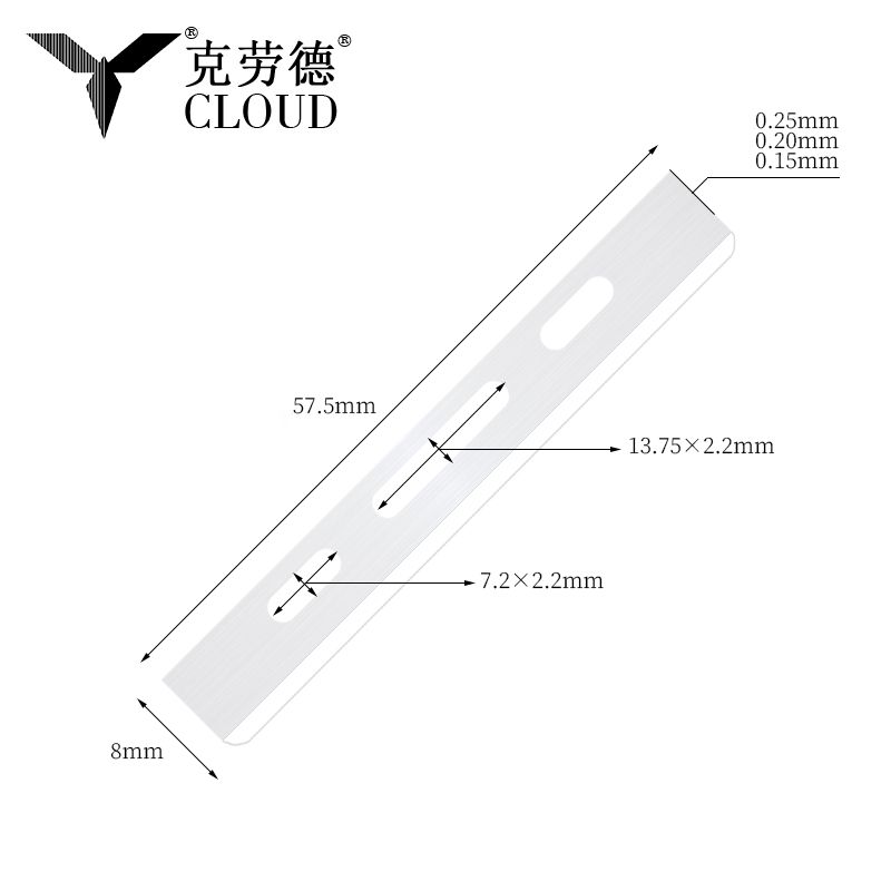 Enkeltkantede hårklippeblade i rustfrit stål