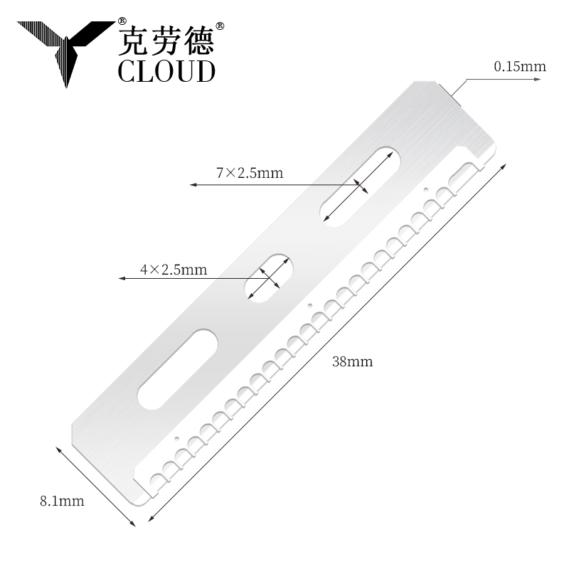 Holdbart genanvendeligt skæreblad i rustfrit stål til øjenbryn